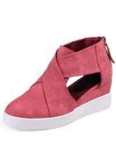 Load image into Gallery viewer, Women Spring Cut Out Ankle Boots Wedge Sneakers Plus Size Shoes