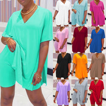 Load image into Gallery viewer, V-Neck Dress &amp; Shorts Set