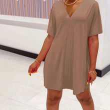 Load image into Gallery viewer, V-Neck Dress &amp; Shorts Set