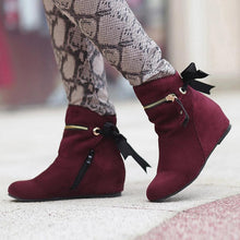 Load image into Gallery viewer, Women Wedges Winter Zipper Casual Boots