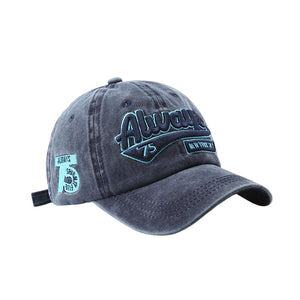 Alphabet Embroidered Peaked Cap