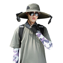 Load image into Gallery viewer, Wide Brim Solar Fan Outdoor Fishing Hat