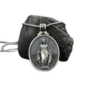 Miraculous Medal Virgin Mary Necklace