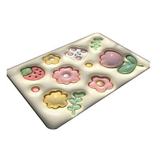 Load image into Gallery viewer, 3D flower soft diatom mud absorbent floor mat