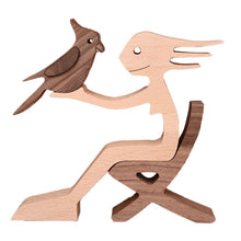 Load image into Gallery viewer, Gift For Pet Lovers - Wood Sculpture Table Ornaments - The Love Between You And Your Fur-Friend