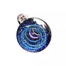 Load image into Gallery viewer, Cosmic starry glass bead pendant necklace