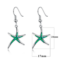 Load image into Gallery viewer, Starfish Earrings with Hoops