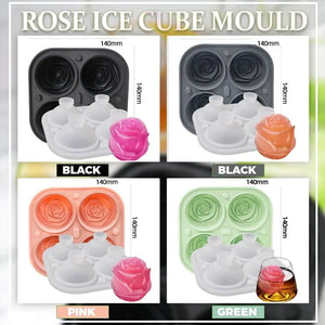 4-Compartment Large Rose Ice Cube Mold