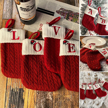 Load image into Gallery viewer, Christmas Letter Knit Stocking