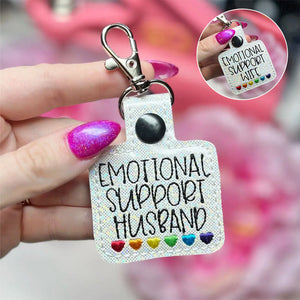 🌈Emotional Support Rainbow Hearts Keychain💕