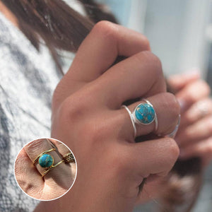 Natural Turquoise Gold Ring