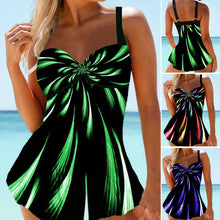 Load image into Gallery viewer, Psychedelic Print Padded  Swimdress