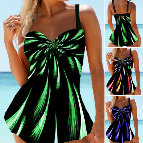 Psychedelic Print Padded  Swimdress