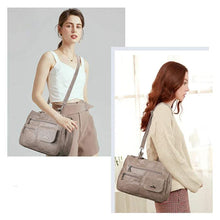 Load image into Gallery viewer, Multifunctional Crossbody Bag Three Compartments Handbag