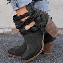 Load image into Gallery viewer, Buckle Strap Heels Ankle Boots