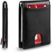 Load image into Gallery viewer, Genuine Leather Anti-theft Swipe Card Holder