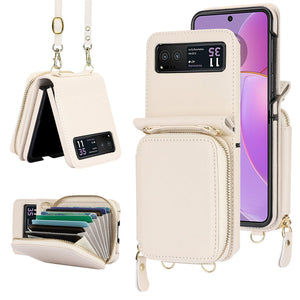 Leather Zipper Card Holder for Samsung Galaxy Z Flip3/4/5