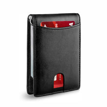 Load image into Gallery viewer, Genuine Leather Anti-theft Swipe Card Holder